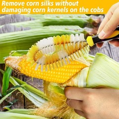 Corn Silk Remover Cleaning Brush for Vegetables with Handle Nylon Bristles Tool
