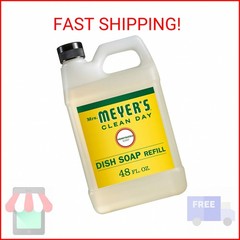 MRS. MEYER’S CLEAN DAY Liquid Dish Soap Refill, Honeysuckle, 48 fl. oz