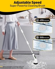 Electric Spin Scrubber for Cleaning Bathroom, Shower Scrubber Cordless Cleani…