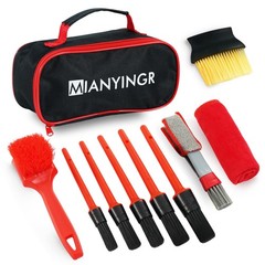 10Pcs Interior Detailing Brush Set, Car Vent & Dashboard Cleaner Kit with Mic…