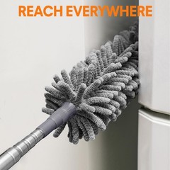 Dusters for Cleaning, 30-100 Inch Long Handle with 4 Duster Types