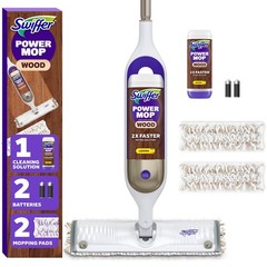 NEW Swiffer PowerMop Wood Floor Cleaning Kit Lemon Scent No Import Fees!!!