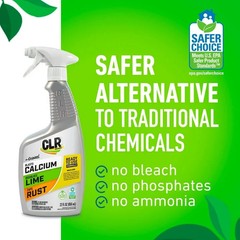 CLR Calcium Lime and Rust Remover EPA Safer Choice 22 oz Spray (2 Pack)