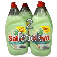 2 Pack Salvo Sábila 1.2L Dish Soap | Lavatrastes Triple Poder Cortagrasa