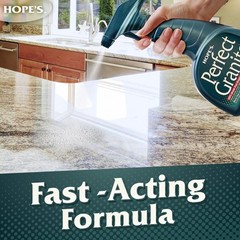 Perfect Granite & Marble Countertop Cleaner with Microfiber Cloth, Stain Remo…