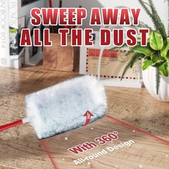 Effortless 360° Dusting Kit: 30 Refills & Handle with Versatile Microfiber Pads