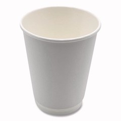Boardwalk DW12HCUPPK 12 oz Double-Walled Paper Hot Cups – White (25/PK) New