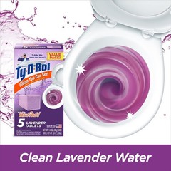 Bleach-Free Toilet Bowl Cleaner Tablets, Unscented, 1.4 oz, 25 Pack