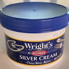 Wright’s Silver Cleaner & Polish Cream 8 oz Ammonia Free Jewelry & Silverware