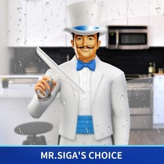 10-Inch Multi-Purpose Silicon Squeegee for Streak-Free Cleaning in White & Gray