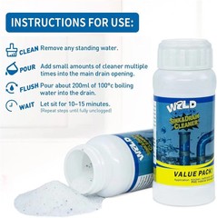 4-Piece Wild Tornado Powerful Drain Cleaner Powder for Quick Pipe Unclogging
