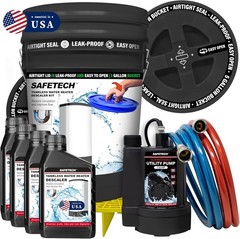 Tankless Water Heater Flushing Kit, 5-Gallon Screw-Top Lid, 4 Quarts Descaler