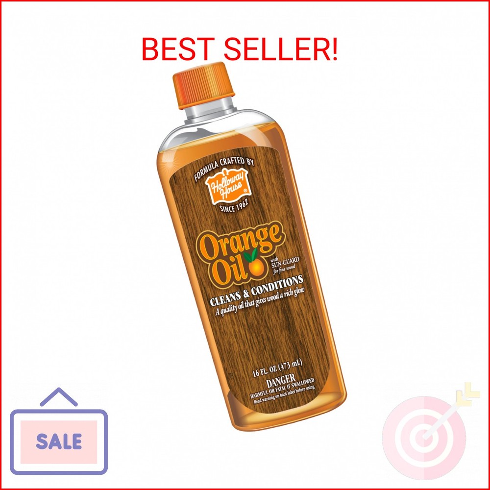 Holloway House Orange Oil Cleaner 16oz, w/ Sun-Guard | Cleans & Conditions | Rem