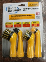 As Seen on TV Sonic Scrubber Pro Detailer Power Cleaner Interchangeable Brushes