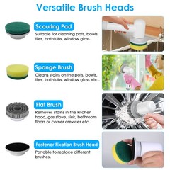 Electric Spin Scrubber Cordless Cleaning Brush With 2 Rotating Speeds 3 Cleanin