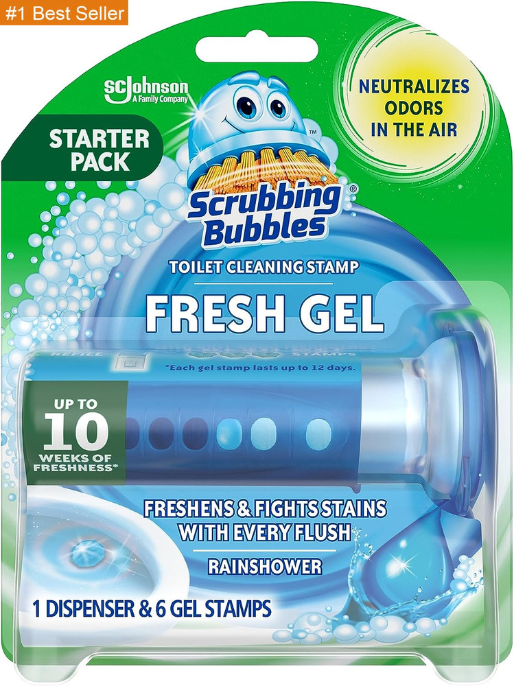 Scrubbing Bubbles Fresh Gel Toilet Bowl Cleaning Stamps, Helps Keep Toilet Clean