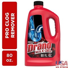 Max Gel Drain Clog Remover 80oz Thick Gel Unclogs Drains Fast Safe Pipes New