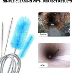 Flexible Drain Brush, 66 Inch Long Double Ended Hose Pipe and 58 Inch Tube Clean