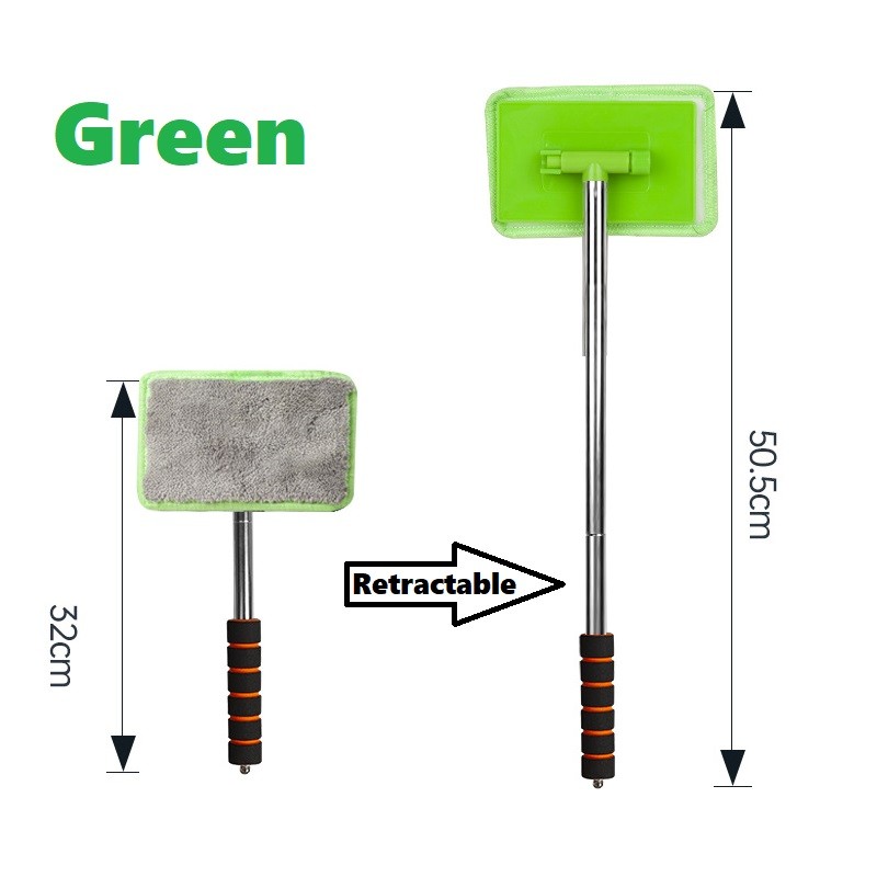 3× Car Extendable Handle Windshield Cleaner Telescopic Glass Wiper Cleaning Tool