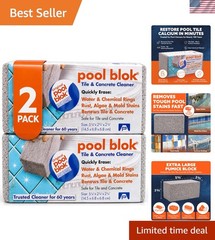 Pumie 2-Pack Pumice Stone for Pool Tile Cleaning – Calcium Remover for Tile &…