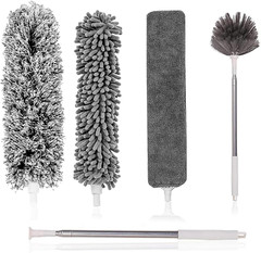 Microfiber Feather Duster 5-In-1 Kit, Dusters for Cleaning, Duster with Exten…