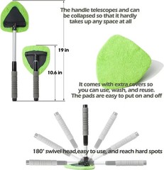 Windshield Cleaner Wand Microfiber Car Inside Window Cleaning Tool Anti Fog 2025