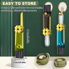 3 in 1 Cup Lid Cleaning Brush, Portable Cup Cleaner Brush, New Water Bottle Lid