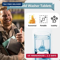 100pcs Car Windshield Washer Tablets – Concentrated Glass Cleaning Tablet Set