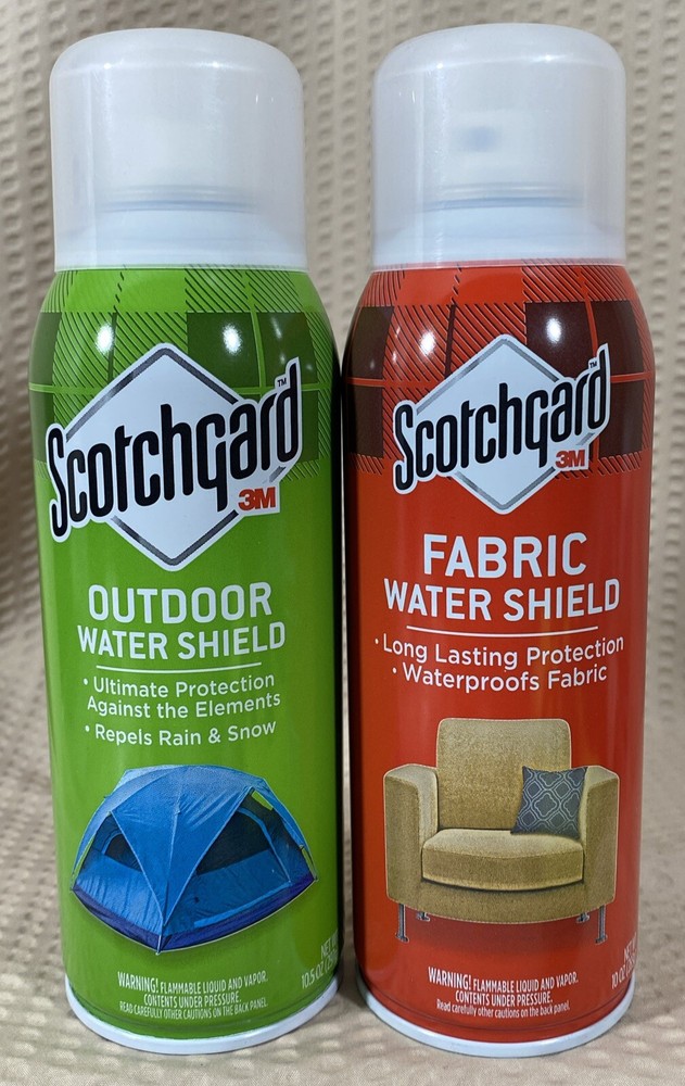 2-Pack 3M Scotchgard Heavy Duty OUTDOOR + FABRIC Water Shield 10oz Spray Bottles