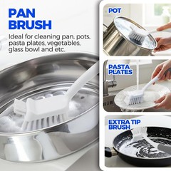 Versatile Kitchen 6 Brush Set: Includes Dish, Bottle, Pan & Straw Cleaning Tools