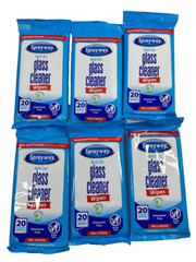 Sprayway Glass Cleaner Wipes (20-Count Each) Lot of 6 -120 Wipes Total SW199R