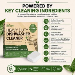 ® Heavy Duty Dishwasher Cleaner & Deodorizer Tablets, Descaler, Deep Cleaning…