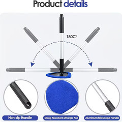 Windshield Cleaning Tool Kit Car Window Glass Wiper Cleaner Brush Pad Extendable