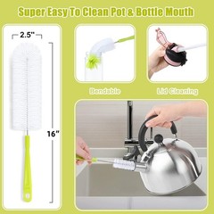 5 Pack Bottle Cleaning Brush Set Long Handle Water Bottle Tube Spout Cleaner