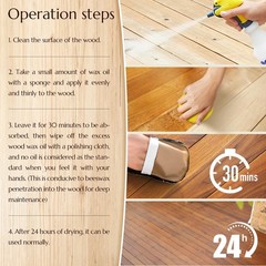 Natural Wood Finishing Wax – Protect & Seal Furniture, Floors, 3.5 Oz Tools