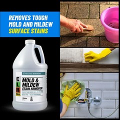 CLR PRO Heavy Duty Bleach-Free Mold and Mildew Stain Remover, 1 Gallon Bottle…