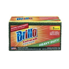 Brillo 21031 Polyester All Purpose Scrubber Sponge 4.5 Lx2.75 Wx0.8 D in. 8 Pack