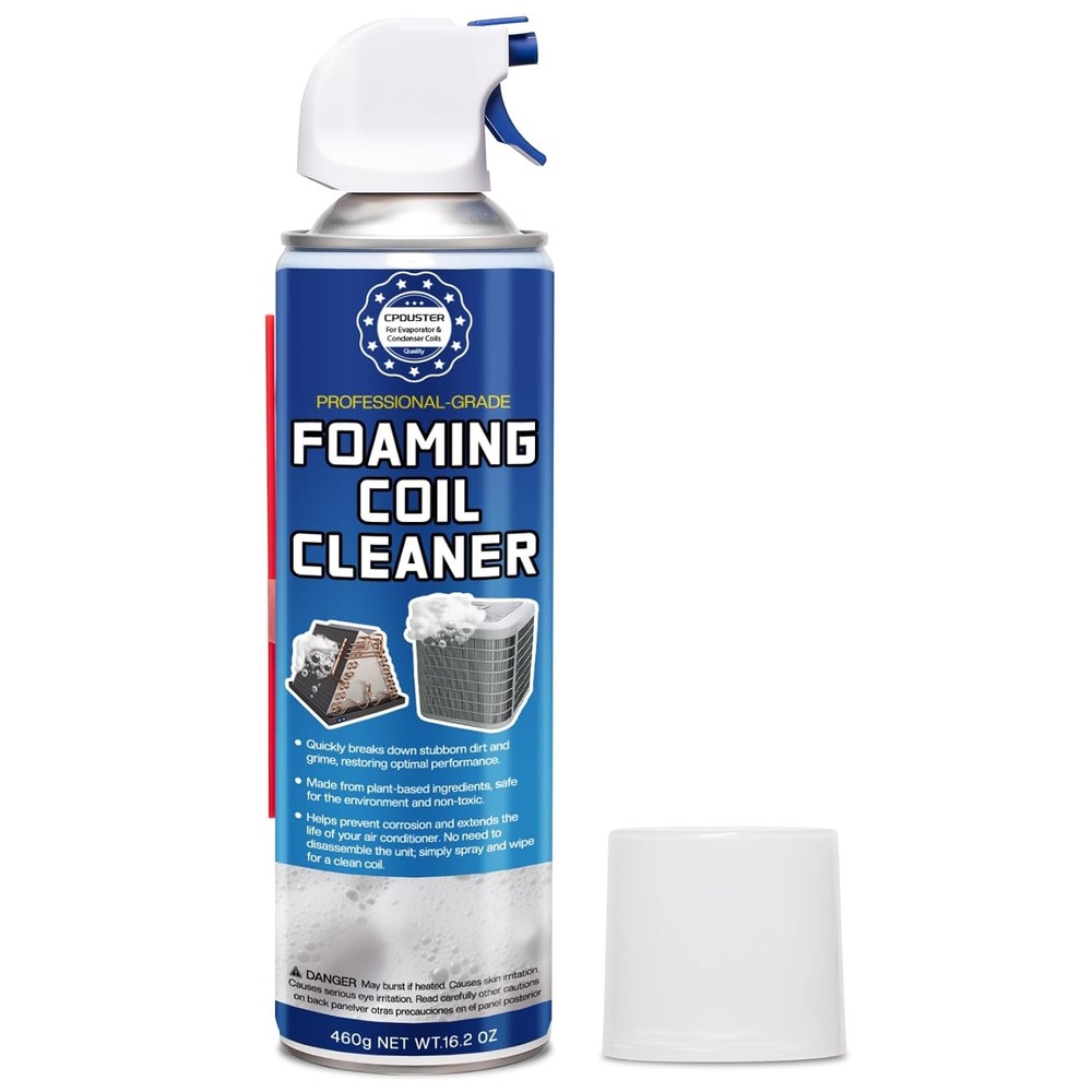 HVAC Evaporator Coil and Condenser AC Unit Cleaner Foam Solution for Home HVAC