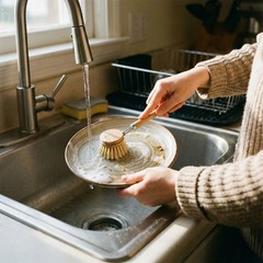 12pcs Dish Brush with Wooden Handle Natural Kitchen Brush Washing Scrubber Ki…