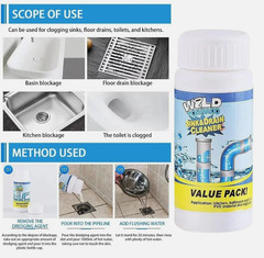 Fast Drain Remover Hot Sink Pipe Dredge Quick Foaming Cleaner 3.9 oz/ 110 g USA