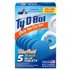 Bowl Cleaner Bleach-5 Pack, Automatic Drop-In Tank Cleaner, Removes Hard Wate…