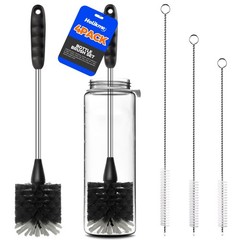 Holikme Bottle Brush Cleaner Set, 14″ Long Handle Stainless Steel Bottle Cleane