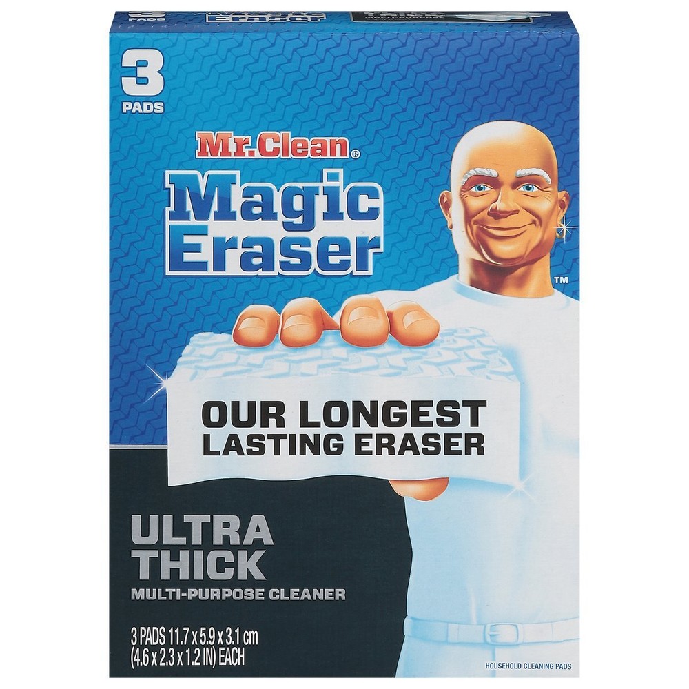 Mr. Clean Magic Eraser Sponge, All Purpose Cleaner, Ultra Thick, 3ct