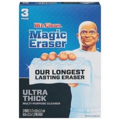 Mr. Clean Magic Eraser Sponge, All Purpose Cleaner, Ultra Thick, 3ct
