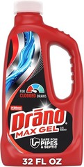 Drano Max Gel Drain Clog Remover, 32 oz – Unclogs Showers and Sinks.