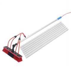 Outdoor Window Clean Water-Fed Rod Set Long Reach Solar Panel Cleaning Brush Kit