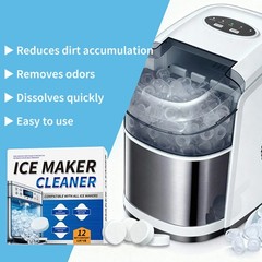 Ice Machine Cleaner Maker Descaler – 12 Pieces ACTIVE Clean Deodorizing Tablets-
