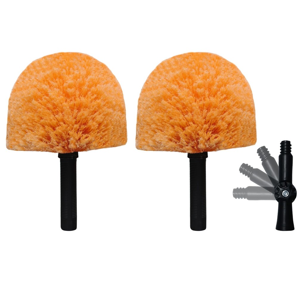 2 Pack Twist-On Cobweb Duster Head Brush – High Efficiency Spider Brush with …
