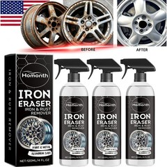 Iron Eraser Rust Remover Spray, Car Wheel Paint Brake Dust Fast Cleaner 120ML US