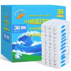 36 Refills Disposable Bowl Bulk Fresh Flushable Refills for Bathroom Brush Su…